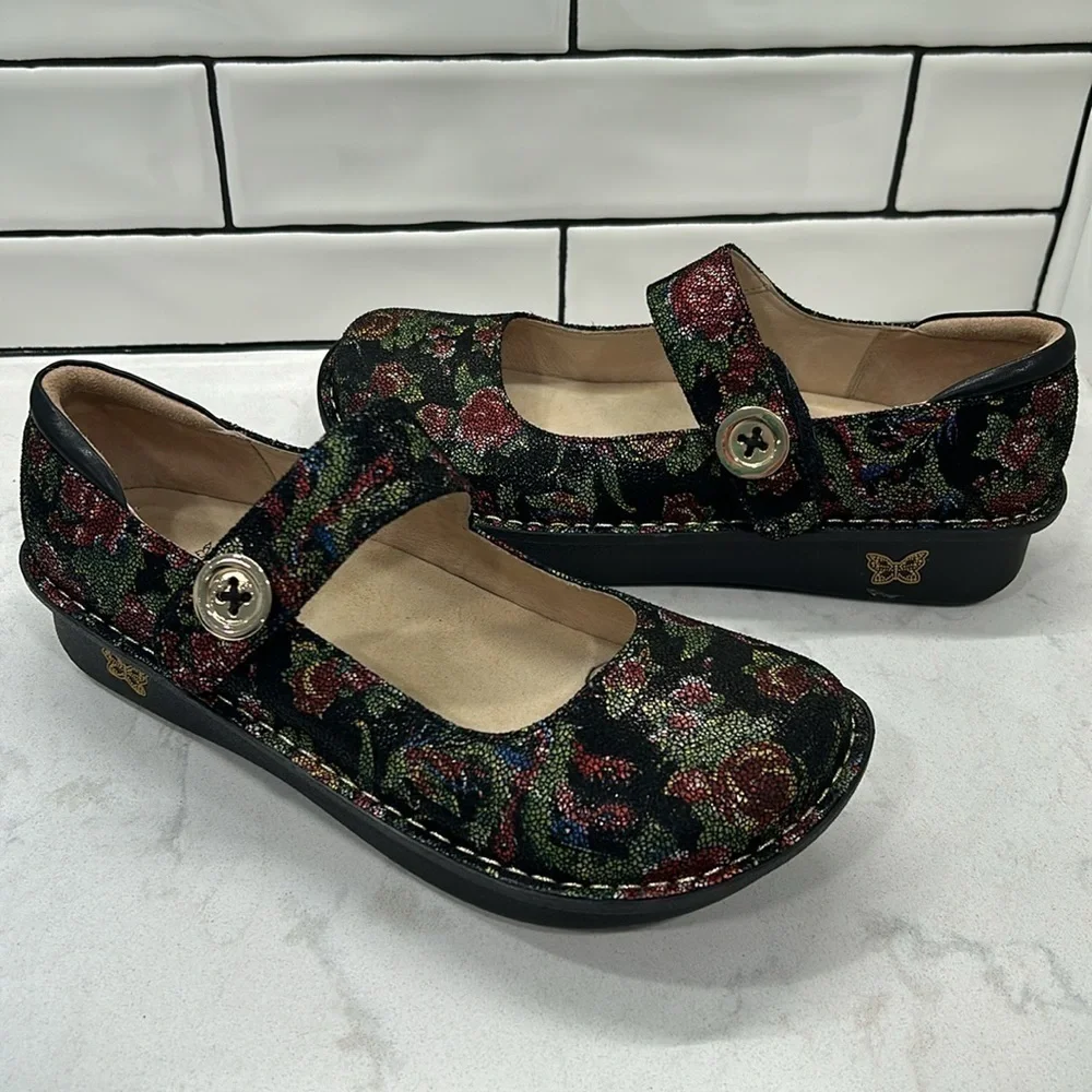 Alegria by PG Lite Paloma Flora Nova Leather Mary Jane Shoes EU‎ 41 / US 11-11.5